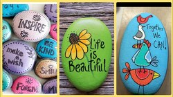 Decorate a rock for the Inspirational Rock Garden